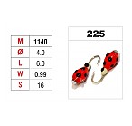 Mormiška Nr. 11 LĀSE (akmens) ar austiņu (kr.: 225, 4 mm, 6 mm, 0,99 g, No. 16, iep. 1 gab.)
